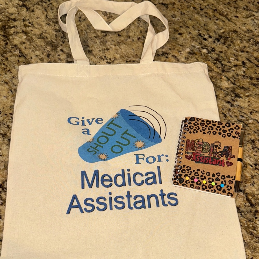 Medical Assistants Tote Bag and Notebook